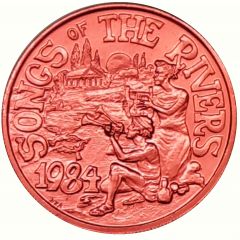 Mardi Gras Token - Krewe of Hercules Songs of the Rivers, New Orleans, Louisiana