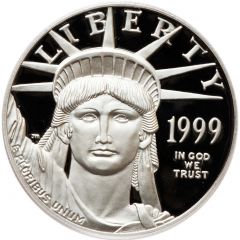 100 Dollars `American Platinum Eagle` Bullion Coinage