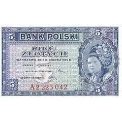5 Zlotys WW2 Polish Government in Exile