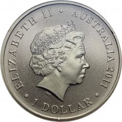 1 Dollar - Elizabeth II 4th Portrait - Year of the Rabbit