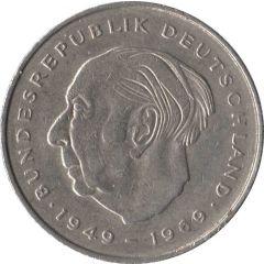 2 Deutsche Mark Theodor Heuss