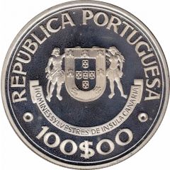 100 Escudos Canary Islands, Silver