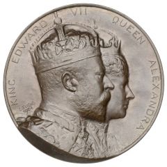 Medal - Edward VII Coronation, Elkington, bronze, 38mm