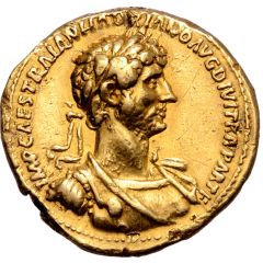 Aureus - Hadrian DIVI NER NEP P M TR P COS CONCORD, Concordia and Spes