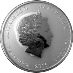 2 Dollars - Elizabeth II 4th Portrait - Year of the Goat - Silver Bullion Coin