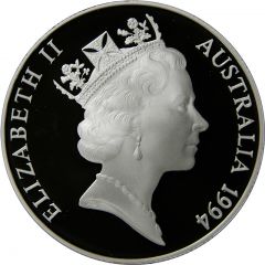 10 Dollars - Elizabeth II 3rd Portrait - Wedge-tailed Eagle - Silver Proof