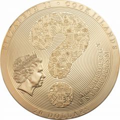 20 Dollars - Elizabeth II Coyolxauhqui Stone