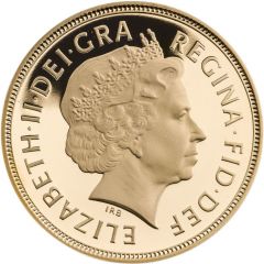 1 Sovereign - Elizabeth II 4th portrait, no streamer