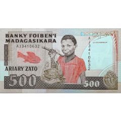 500 Francs / 100 Ariary