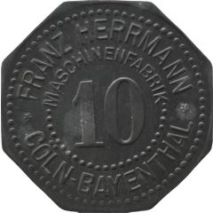 10 Pfennig - Cöln-Bayenthal Franz Herrmann Maschinenfabrik
