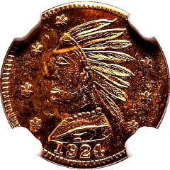 1 Dollar - British Columbia Gold Indian head