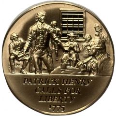 Medal - History of the American Revolution Patrick Henry Calls for Liberty