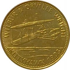 Shell Token - Man in Flight #04 - Wilbur and Orville Wright, Kittyhawk, 1903