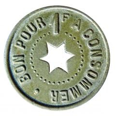 Consumption Token 1 Franc ND 6-pointed Star