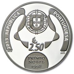 2 1/2 Euros European Writers - José Saramago, Silver
