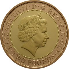 2 Pounds - Elizabeth II King James Bible, Gold Proof