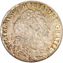 1/2 Crown - William and Mary 2nd busts