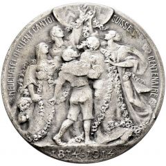 Centenaire de l`entrée du canton de Neuchâtel dans la Confédération argent