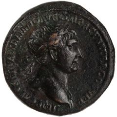 Sestertius - Trajan S P Q R OPTIMO PRINCIPI S C, Jupiter and Pax