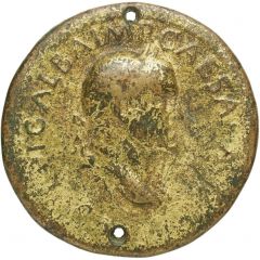 Sestertius - Galba PIETAS AVGVSTI S C, Pietas, Aeneas, Anchises, and Julus