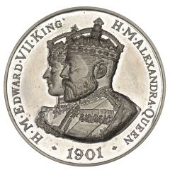 Medal - Edward VII Coronation, Fenwick, white metal