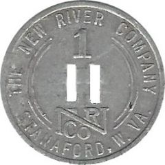 1 Cent - The New River Company Stanaford, West Virginia