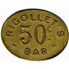 50 centimes - Type 1 - Rigollet`s bar - Paris 75