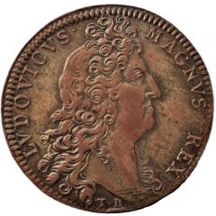 Jeton - Louis XIV - Neptune `Tuta Facit Nutu` Marine royale