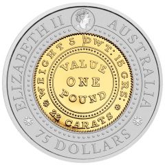 75 Dollars - Elizabeth II 6th Portrait - Adelaide Pound - Bi-Metal Coin