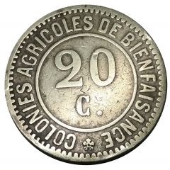 20 Centimes - Colonies agricoles de bienfaisance Hoogsraeten / Merxplas
