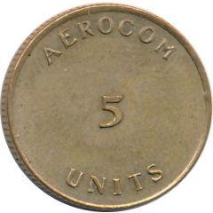Telephone Token - Aerocom 5 Units, Sheremetyevo-2