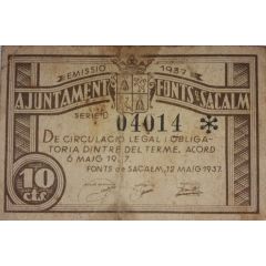 10 Céntimos Fonts de Sacalm