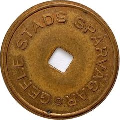 Tram Token - Gefle Stads Spårvägar Gävle, Gävleborg