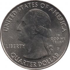 1/4 Dollar `Washington Quarter` Pictured Rocks National Lakeshore, Michigan