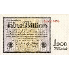 1 000 000 000 000 Mark Reichsbanknote