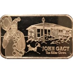 1 oz Silver John Wayne Gacy Art Bar