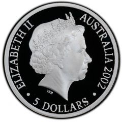 5 Dollars - Elizabeth II 4th Portrait - Manchester Commonwealth Games 2002