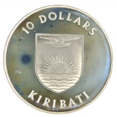 10 Dollars 5th Anniversary of Independence, .925 Silver