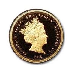 1 Pound - Elizabeth II Royal Wedding Harry and Meghan, Gold Piedfort