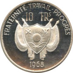 10 Francs Lion, small type