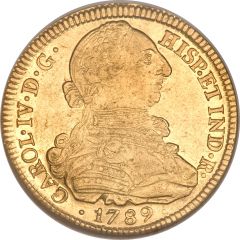 8 Escudos - Carlos IV portrait of Carlos III