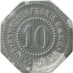 10 Pfennigs - Grossauheim Fahrzeugfabrik