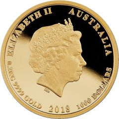 1000 Dollars - Elizabeth II 4th Portrait - Discovery - Gold Bullion Coin