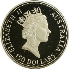 150 Dollars - Elizabeth II 4th Portrait - Kookaburra - Silver Bullion Coin