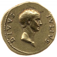 Aureus - Julius Caesar IMP CAES TRAIAN AVG GER DAC P P REST, Nemesis