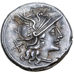 Denarius Junia: Caius Junius Caii Filius, C VNI CF / ROMA