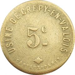 5 Centimes - Crepy-en-Valois Oise