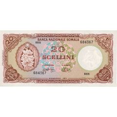 20 Scellini / 20 Somali Shillings