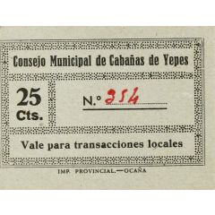 25 Céntimos Cabañas de Yepes