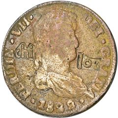 8 Reales - Fernando VII Countermarked Coinage